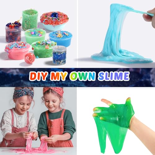 UIVIEHIR Science Exploring Slime Kit for Kids, Crunchy Slime, Stress Relief, Minerals DIY Toy, Party Favors for Girl Boys 6 7 8 9 10 11 12