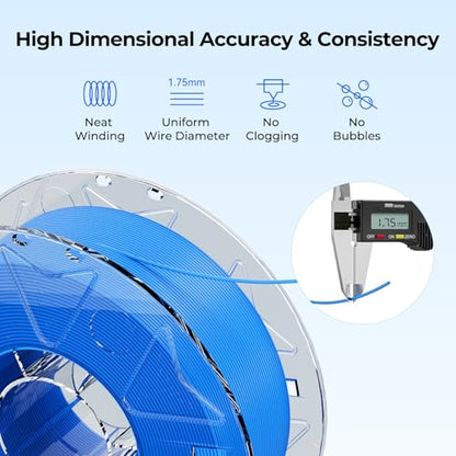Creality 3D Printer RFID Filament Bundle, Hyper PLA Filament 1.75mm for 3D Printing, Hyper PLA RFID Filament No-Tangling High Precision, 1KG(2.2 lbs) Spool (Black+White) - color: Black+white