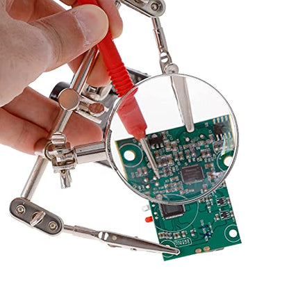 AmScope CBH-THTMG Third Hand Tool Circuit Board Holder with Magnifying