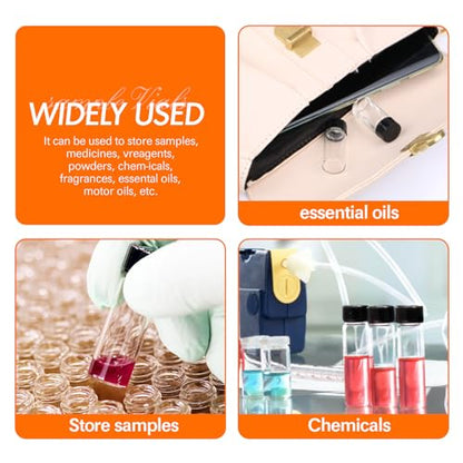 PEKYBIO 20 PCS 40ML Clear Liquid Sample Glass Vials with Screw Caps - size: 40 ml (20 pieces)