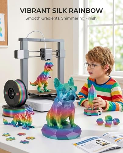 SUNLU Rainbow Silk PLA 1.75mm, 250g Spool Bundle, 3D Printer Filament - color: Pla Bundle-250gx4-2230174