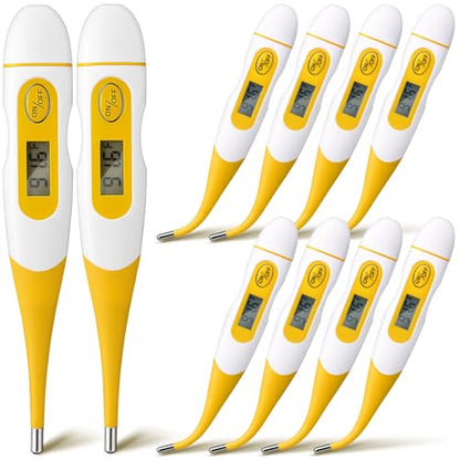 TrelaCo 20 Pcs Digital Thermometers, Oral Fast Reading, Yellow - size: Yellow