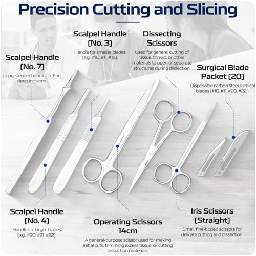 46-Piece Surgical-Grade Dissection Kit, College and University