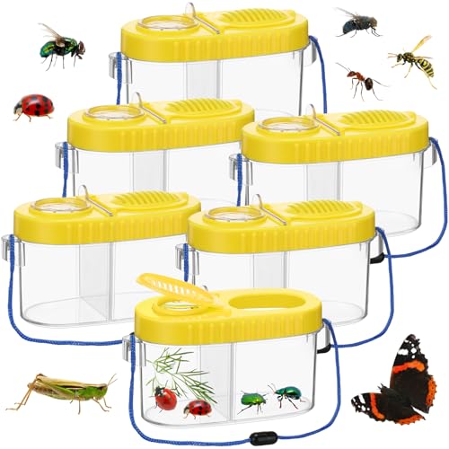 Winnerwhy 6 Pack Bug Catching Kit for Kids with Magnifying, Yellow