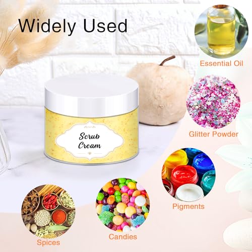 PeacePeo 4 OZ Plastic Jars with Lids, 72 Pcs Clear Storage Containers