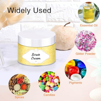 PeacePeo 4 OZ Plastic Jars with Lids, 72 Pcs Clear Storage Containers