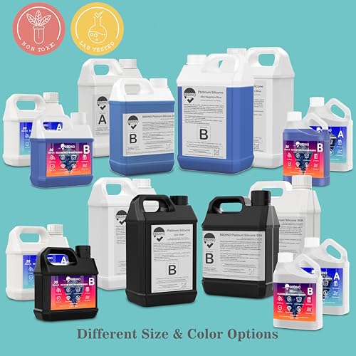 BBDINO Silicone Mold Making Kit 30A Platinum Liquid 1 Gallon Sapphire Blue - size: Sapphire Blue 160 Oz