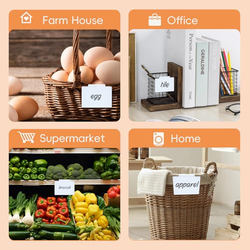 14 Pcs Set of Basket Labels Clip On for Storage Bins