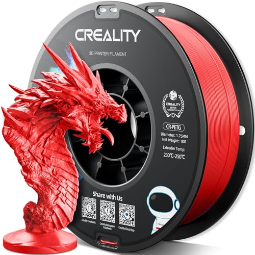 Official CREALITY PETG 3D Printer Filament 1.75mm 1KG (2.2lbs) Red - color: Red
