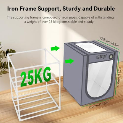 3D Printer Filament Storage Box with Hygrothermograph,Dustproof and Waterproof Storage Box Isolate Pets for Storage Double Layer Storage Rack and Easy to Store 20 roll Pack - size: Large-20 Rolls Grey