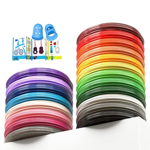 YEETIN 3D Pen Filament Refills, 20 Colors, 13 ft per Color, 260 ft Total - color: 20 Colors