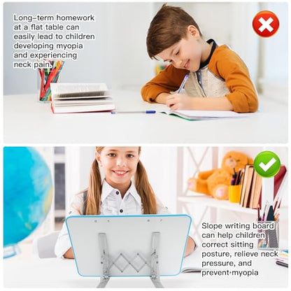 Slant Board for Writing 16x12 Inch Adjustable Dry Erase Magnetic Clipboard