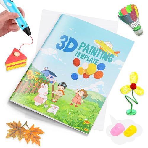 3D Printing Drawing Book, 40 Original Patterns Painting Graffiti Template - color: Blue