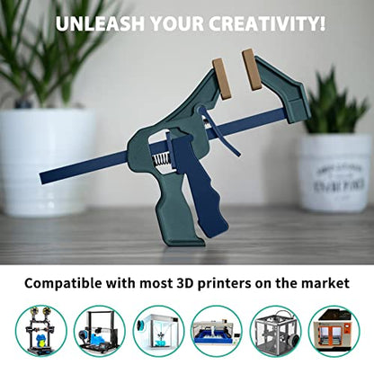 iSANMATE 3D Printer Filament, Colorful Carbon Fiber Filament Bundle, PLA Filament 1.75mm Carbon Fiber Pla(Blue, Army Green, Gold, Brown), High-Accuracy +/- 0.02 mm, 250g x 4 Spool - color: A- Carbon Cf(blue, Army Green, Gold, Brown)