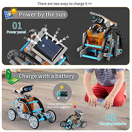 Lucky Doug 12-in-1 Solar Powered Robot Building Kits Toys - color: Grey