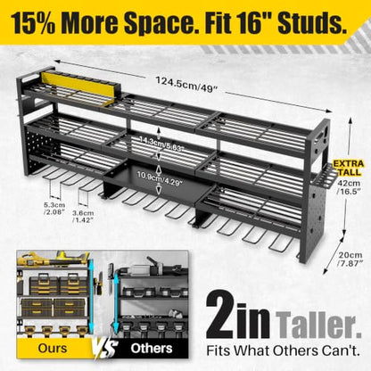 Large 49''Wide Power Tool Organizer Wall Mount, Charging Station - size: 49''Width (POWER STATION)