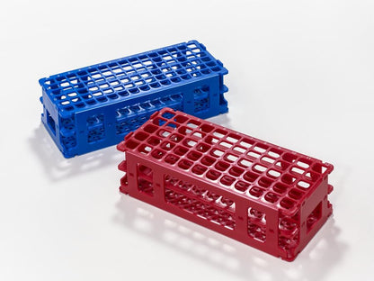 Caplugs Evergreen 240-3201-R8SI RT Series – Test Tube Rack for 16 mm Tubes, 60 Places, Red Polypropylene (PP), Lightweight, Stackable, Autoclavable, Collapsible, Submersible, Testing, Laboratory - color: Red