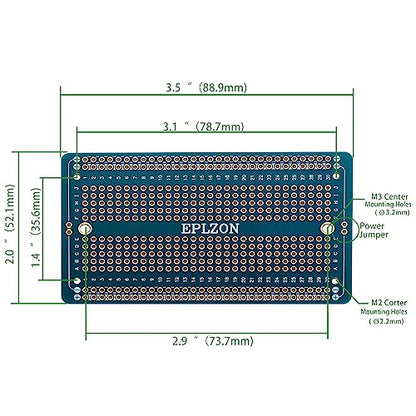 Solderable Breadboard PCB Board Gold-Plated Solder Breadboard for DIY Electronics Projects Apply to Arduino Soldering Projects 3.5"x2.05" (5 Pack + 2 Mini Board, Blue) - color: Blue