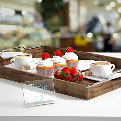 AITEE 20 Pack Acrylic Mini Chalkboard Signs Clear Tabletop Signs L-Shaped - style: L-Clear 20