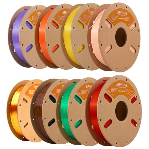 ERYONE PLA Filament 3D Printer Filament Bundle Multicolor 1.75mm +/- 0.03mm, PLA Filament 250g Spool, 8 Rolls, PLA Series 2 - color: Pla Series 2, size: 2KG