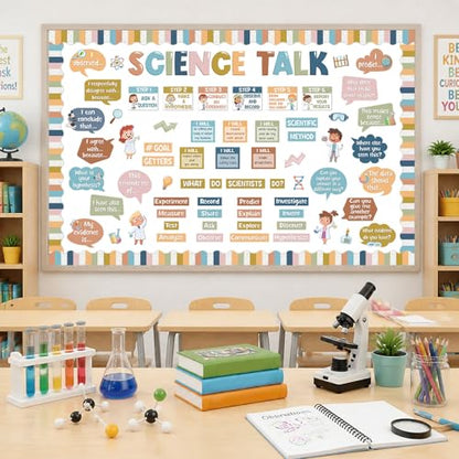 Pajean 93 Pcs Boho Science Bulletin Board Science Talk Classroom Decor - style: Boho Science