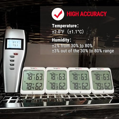 TempPro TempAir 500 FT Indoor Outdoor Thermometer Wireless & Remote Sensor