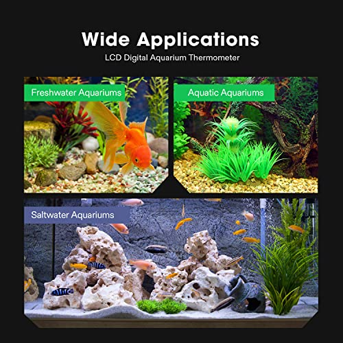 VIVOSUN 1-Pack LCD Digital Aquarium Thermometer - size: 1 pack
