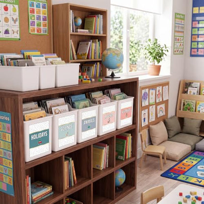 Tinlade 56 Pcs Classroom Reading Corner Label Library, Boho - style: Boho