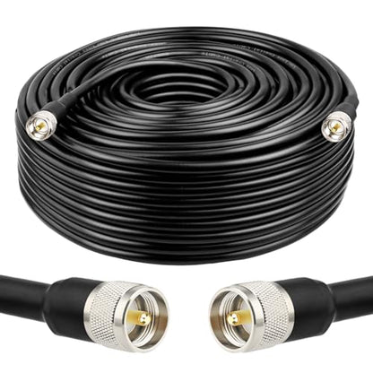 XRDS 200FT KMR 400 UHF Coaxial Cable PL-259 UHF Male Coax Low Loss 50 ohm CB Cable for Ham,Amateur Radio,Two-Way Radio,SWR Meter - size: 200 FT