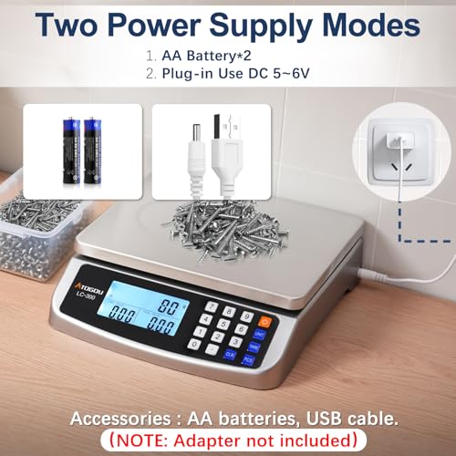 Atogou 66lb Food Scale, Commercial Kitchen Scale with Price Computing - style: Grey 66lb/30kg