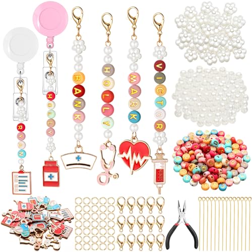 Suncalla 653 Pcs Nurse Badge Reel Charms Making Kit, Nurse - style: Juneteenth