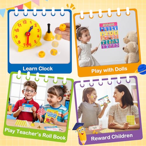 Alritz Role Pretend Teacher Playset School Toys Kit for Kids Ages 6+