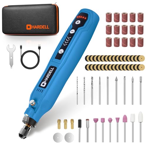 HARDELL Cordless Rotary Tool Kit Mini Rotary Tool with 69 Accessories - color: Blue