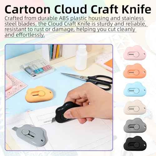 10 Pcs Retractable Ceramic Craft Cutters for DIY Scrapbook & Art Projects