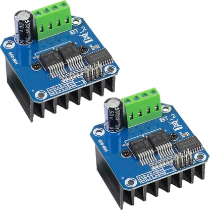2-Pack BTS7960 43A 6V-27V H-Bridge DC Motor Driver Modules with PWM - color: Blue-2pcs