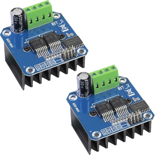 2-Pack BTS7960 43A 6V-27V H-Bridge DC Motor Driver Modules with PWM - color: Blue-2pcs
