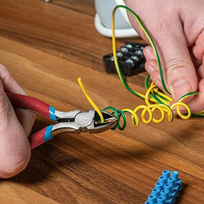 iCrimp Wire Flush Cutters, 6-inch Side Cutter, Clipper Wire Snipss Electronic Cutter, Spring-loaded High Leverage Plier, Perfect for Cutting Zip, Cable, and Hose Ties
