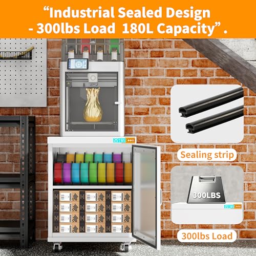 Mobile 3D Printer Stand with Filament Storage & Dehumidifier - color: 3D-LZW