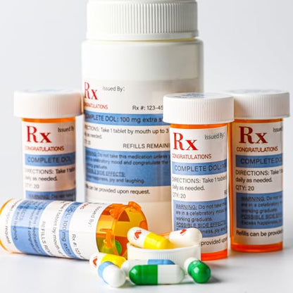 Kigeli 60 Pcs Nurse Graduation Party Favors Medication Pill Bottle Labels - style: Graduation
