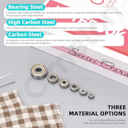 36PCS Bearings Steel Deep Groove Bearings Assortment Kits 623zz 624zz 627zz 685zz 687zz 693zz Double Sealed Carbon Steel Bearings Double Shield Deep Groove Bearings for VORON Printer - size: Mixed Sizes-36PCS, style: Bearing Steel