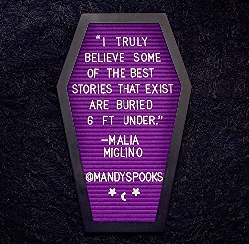 Nomnu Coffin Letter Board, Purple Goth Decor w/Bat Stickers, Spooky Emojis - color: Purple