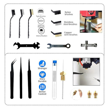 3D Printer Tools Kit,58 PCS 3D Printing Accessory Tools Kit - style: 58 PCS 3D Printer Tools Kit