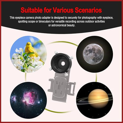 Astromania Universal Camera Photo Eyepiece Adapter 52-59mm with T2 Thread - size: Eyepiece Adapter 52 - 59mm