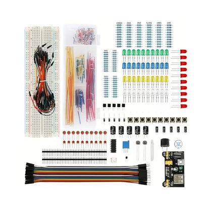 830 Points Breadboard Kit with Jumper Wires & Electronic Components for Arduino UNO R3, Electronics Starter Kit for Beginners, DIY Circuit Projects