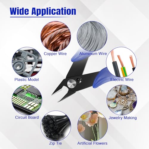 Small Wire Cutters Micro Flush Cutter Snips Zip Tie Cutter - size: 1 Pack
