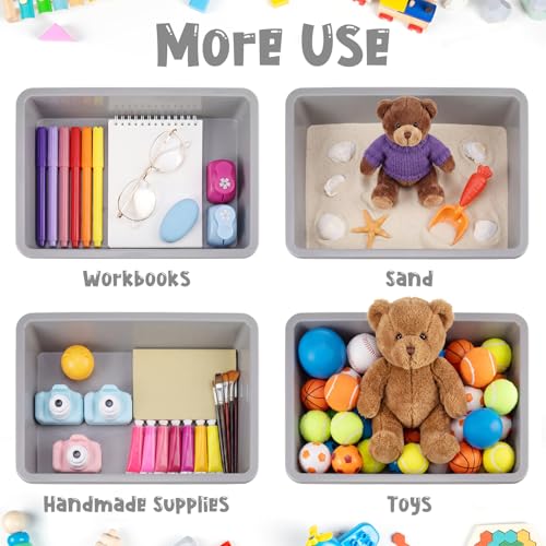 Hoteam 10 Pack Flat Bins Paper Trays,Gray,13.78 X 9.84 X 3.15 Inch - color: Gray, size: 13.78 x 9.84 x 3.15 Inch