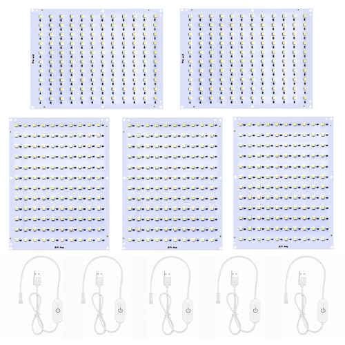 Upgrade 5PCS CMYK LED Backlight Board Kit FAZ007 for Bambu Lab Makerworld Accessories,Control Brightness USB Dimmer Switch, 120 LED Beads, 3D Printer Light Box 5V Type-c Powered - color: 5 PCS CMYK LED