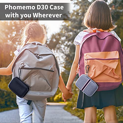 Phomemo P21 Label Maker Case, D30 D30D D35 Waterproof Storage Bag - color: Gray, style: 1 Case