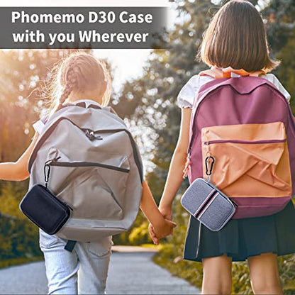 Phomemo P21 Label Maker Case, D30 D30D D35 Waterproof Storage Bag - color: Gray, style: 1 Case