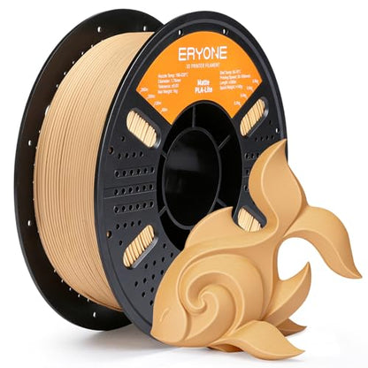 ERYONE Matte PLA Basic 3D Printer Filament 1.75 +/- 0.03mm, Matte Filament 1KG(2.2LBS) Spool, Brown - color: Lite Matte Brown